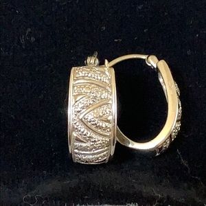 Like New Vintage Sterling Silver Oval Hoops